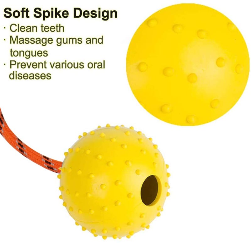 Nevperish 2 Pack Dog Ball, K9 Ball on Rope for Reward, Fetch, Play (7cm) - Image 3
